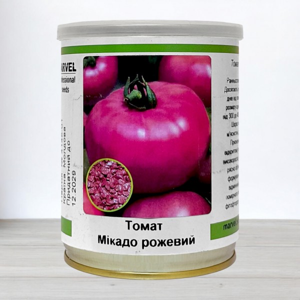 Насіння томату Мікадо Рожевий, Україна, Marvel, банка 50г